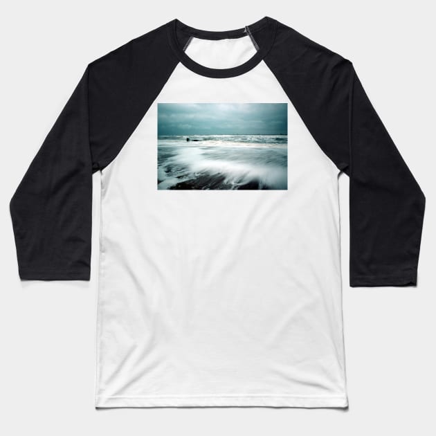 Thoughtful Ocean Baseball T-Shirt by annaprendergast